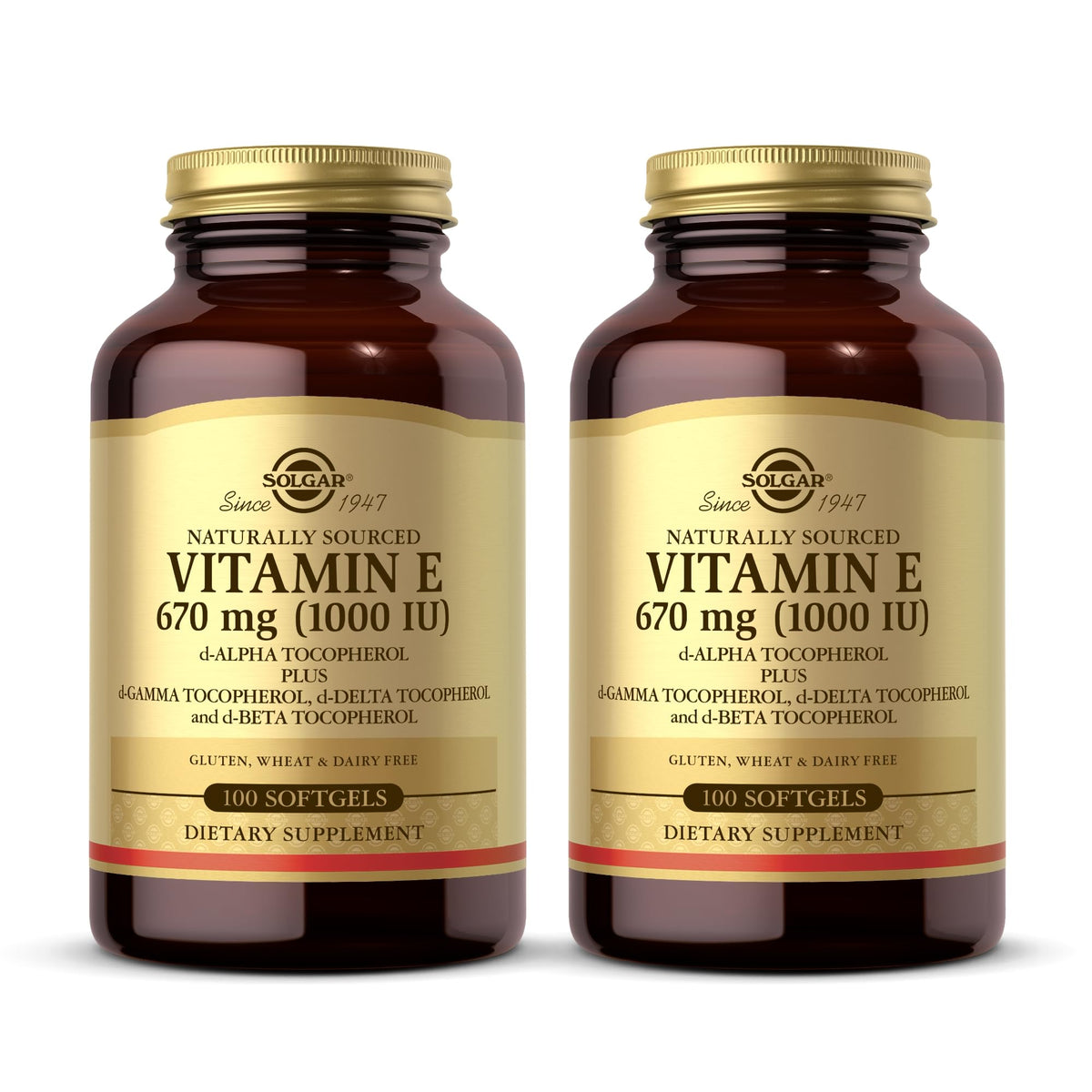 Solgar Vitamina E envase: soporte nutricional para piel e inmunidad.