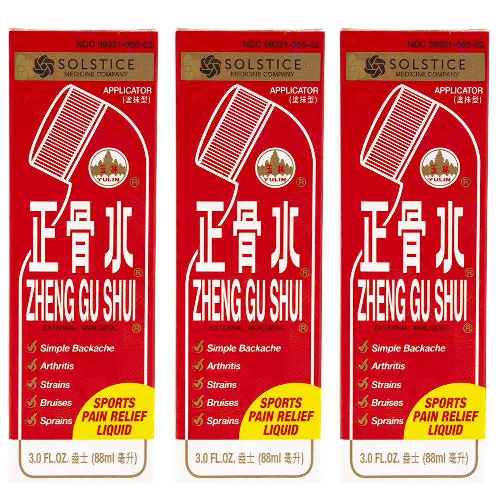 Solstice Zheng Gu Shui: aplicación externa en botella de 3, para molestias musculares temporales.