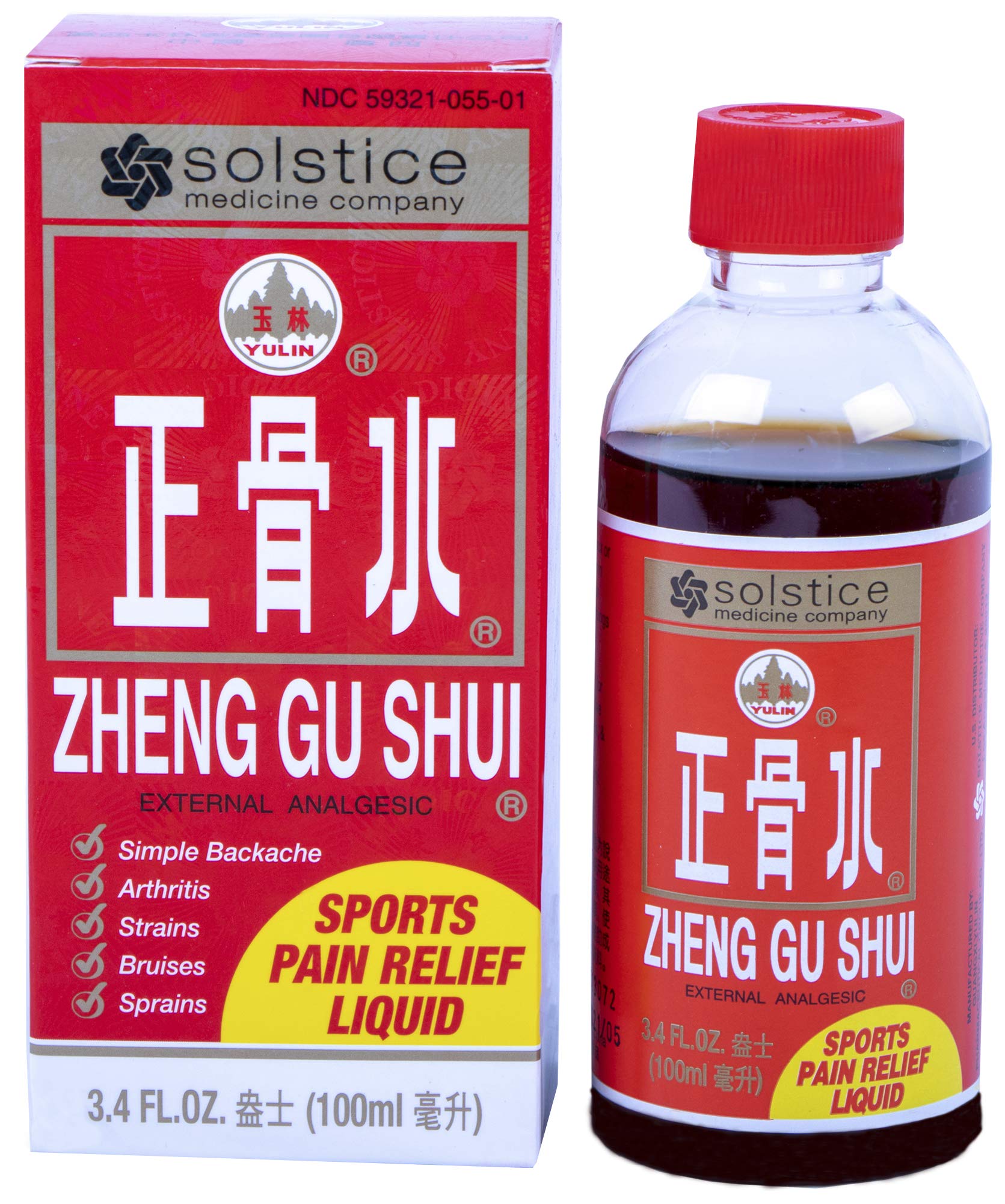 Solstice Zheng Gu Shui loción de aplicación para aliviar molestias musculares menores.