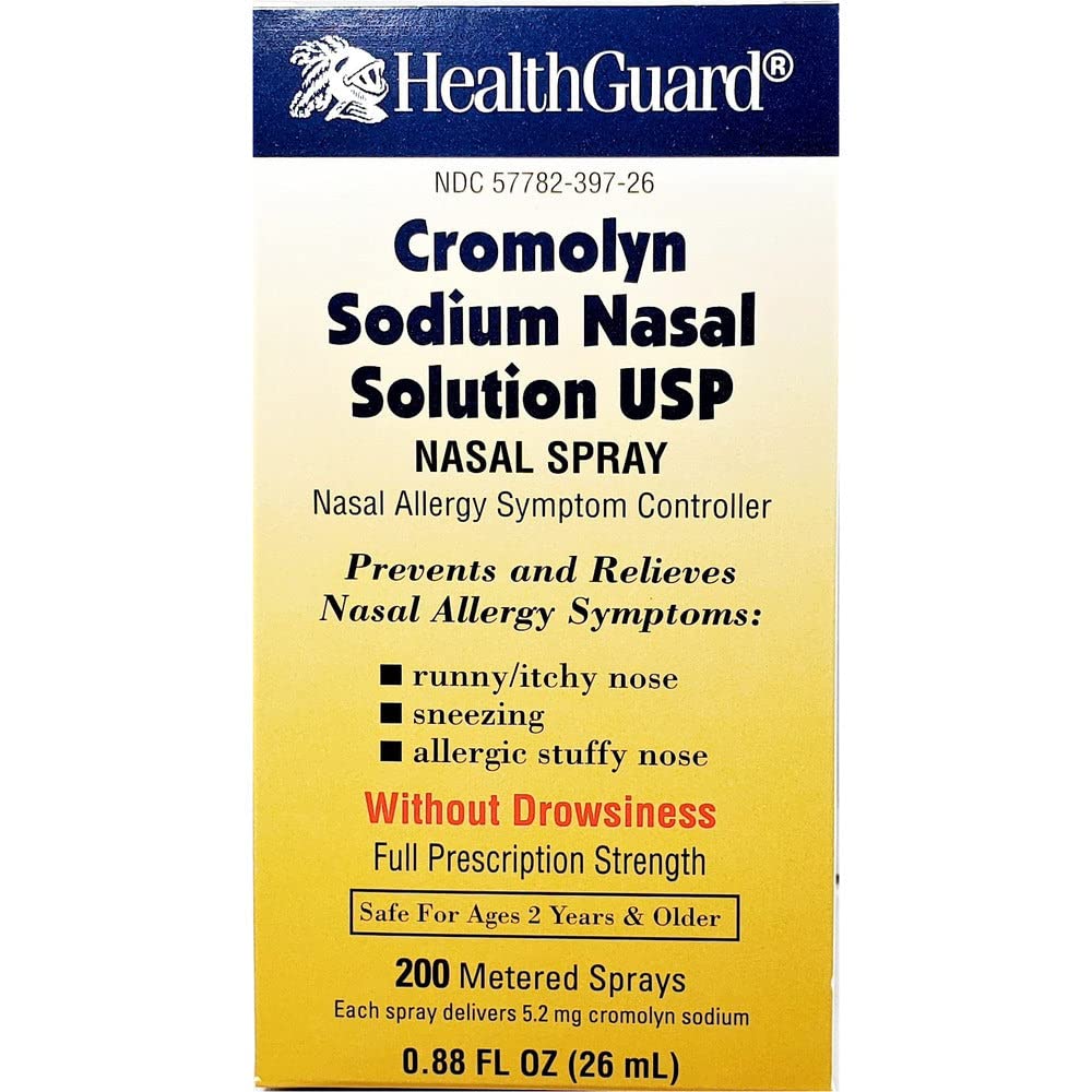 Cromolyn solución nasal 26 ml, pack de 2 botellas para uso cómodo
