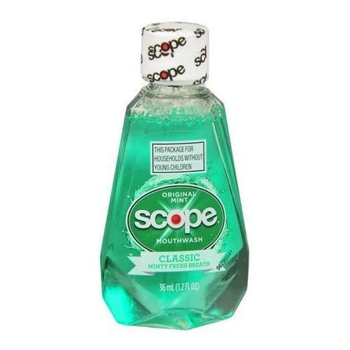 Somall Scope enjuague bucal Original Menta, envase viaje de 36 ml, útil para viajes