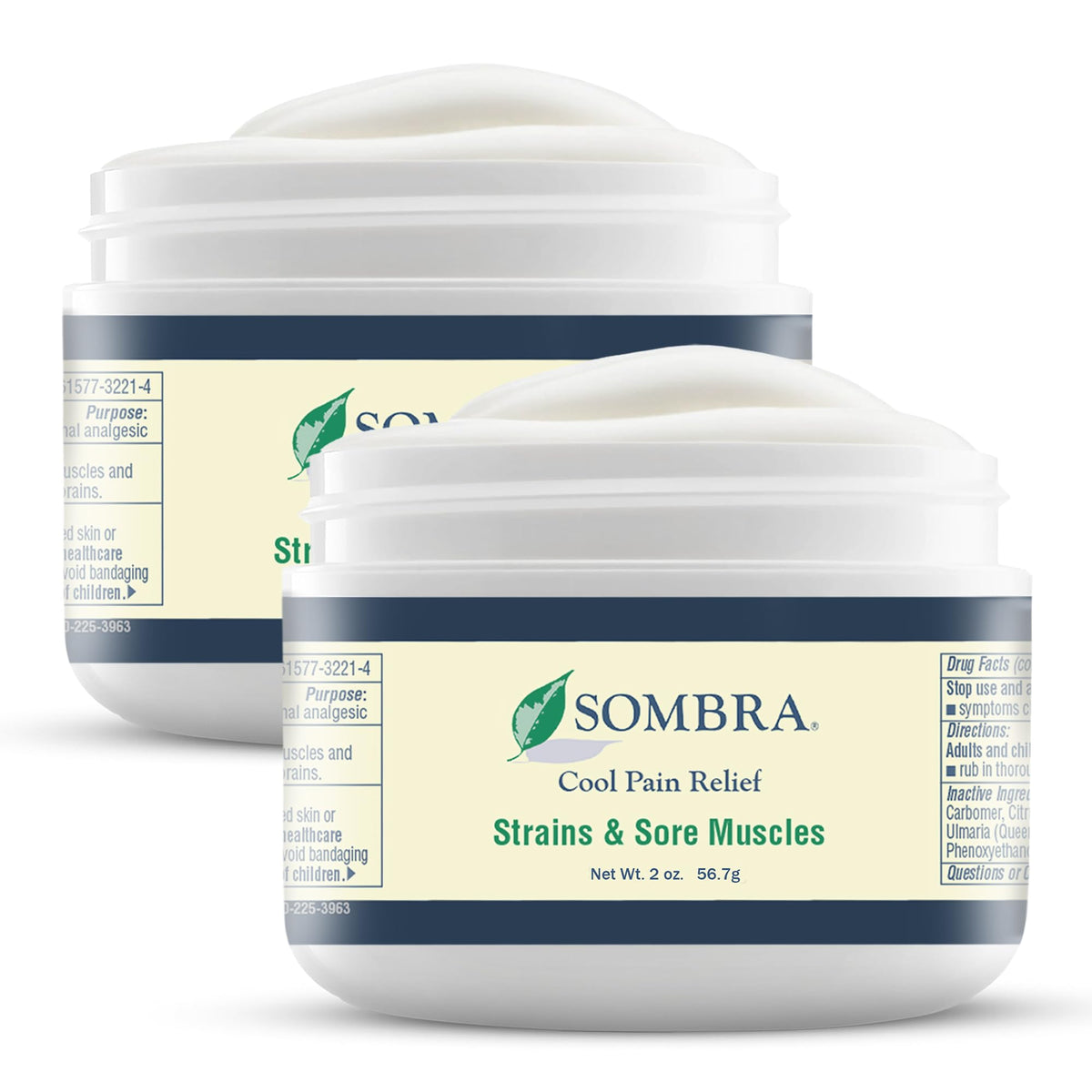 Sombra gel alivio dolor frío, frasco de 60 ml listo para uso