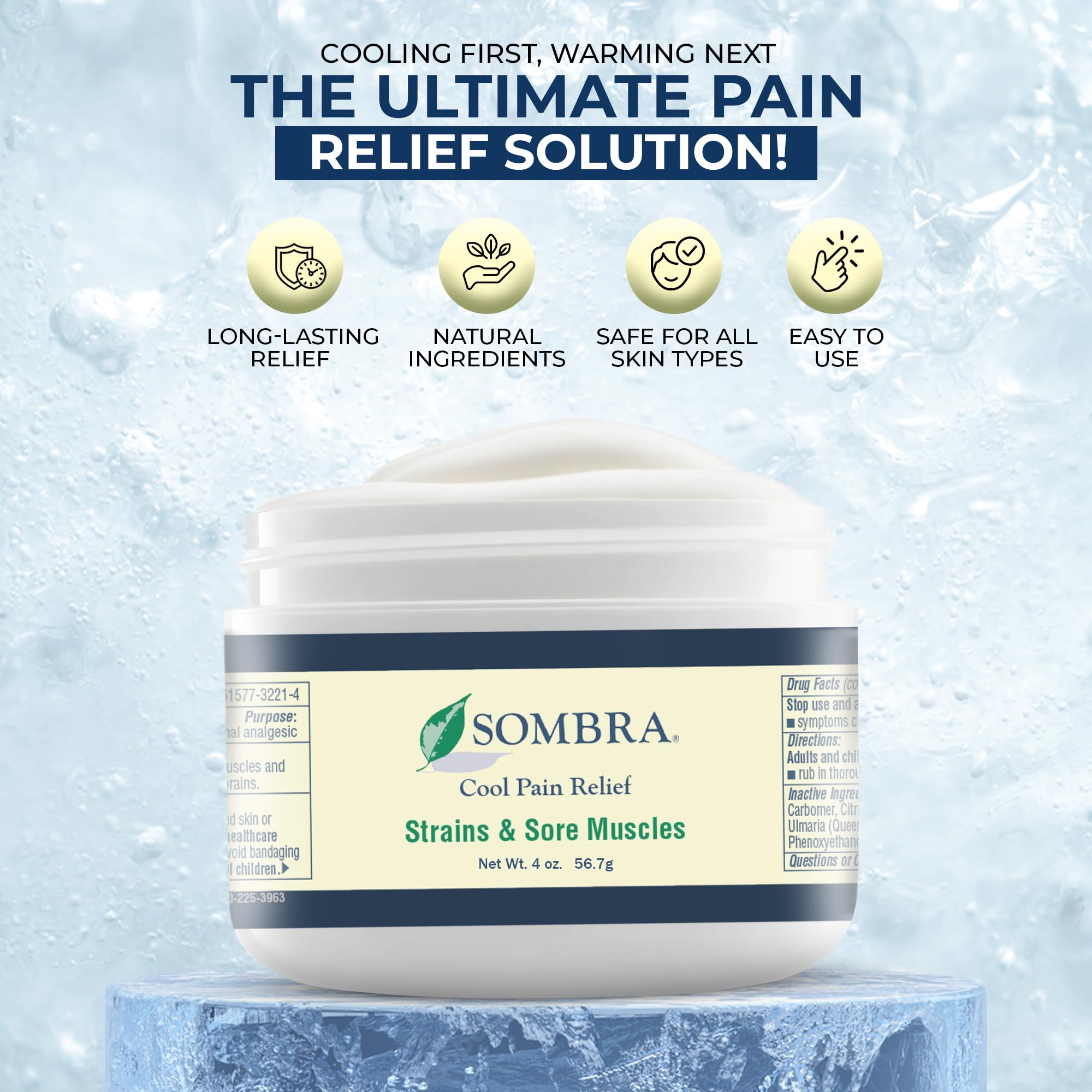 Sombra Original aplicación fría sin residuos, sensación ligera y refrescante.