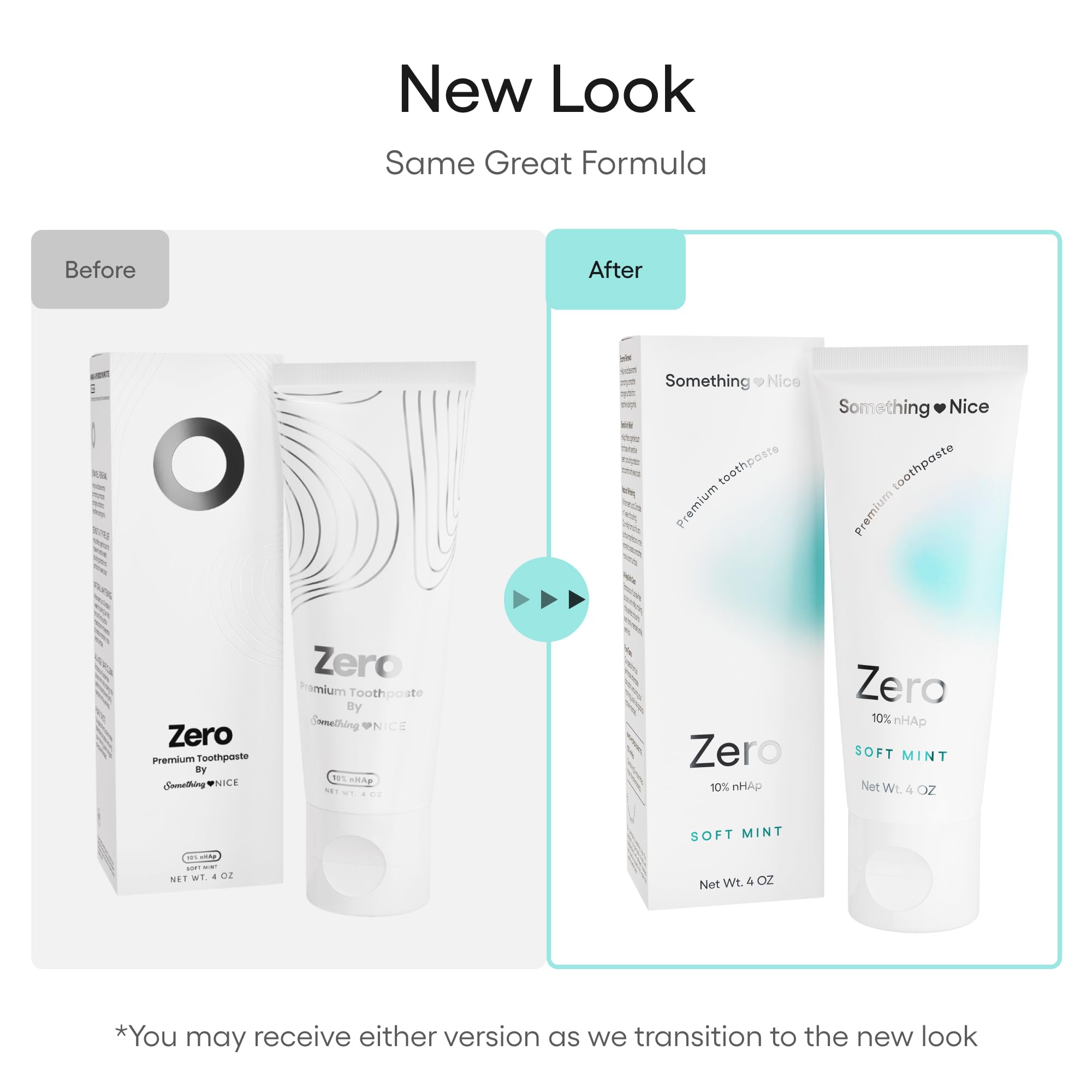 Envase reciclable de Something Nice Cero para cuidado responsable.
