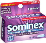 Botella de Sominex nocturna lista para uso nocturno