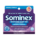 Sominex comprimidos para dormir por la noche, apoyo para conciliar el sueño.