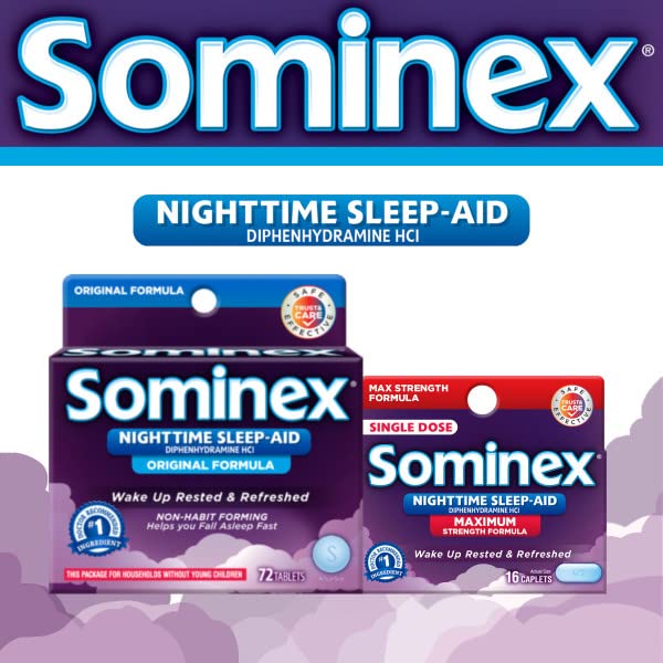 Sominex empaque doble: dos botellas de tabletas