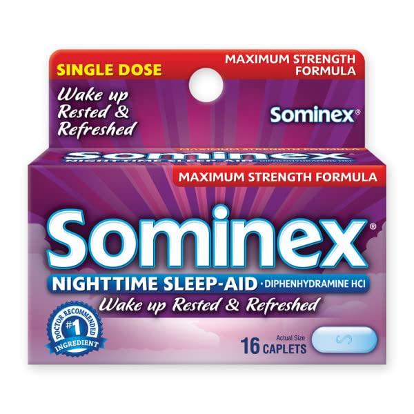 Sominex trasera del envase: información de ingredientes y precauciones.
