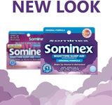 Conjunto de tres envases de Sominex para noches tranquilas.