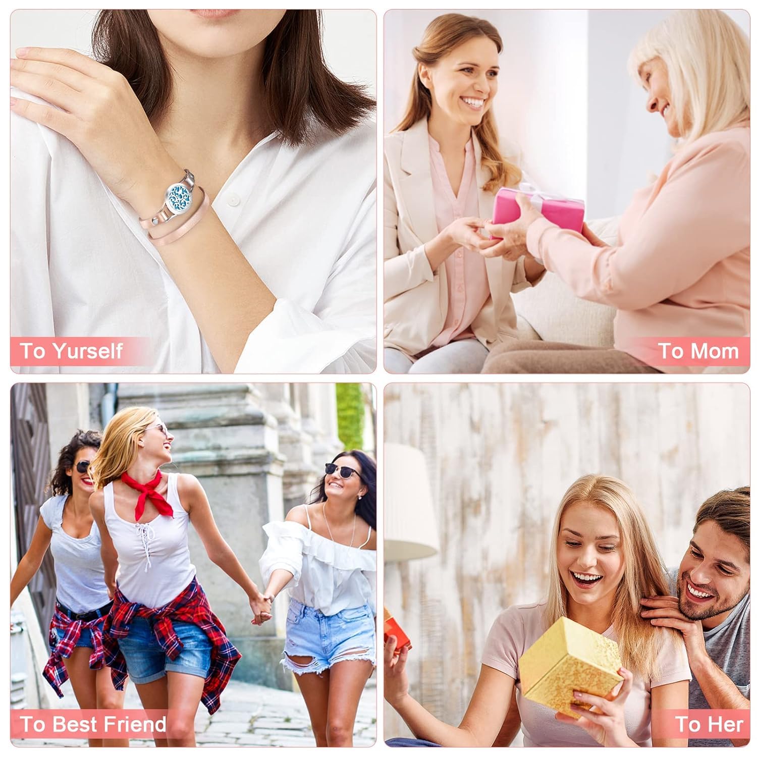 Conjunto pulsera y aceites SOMORA para aromaterapia en cualquier lugar