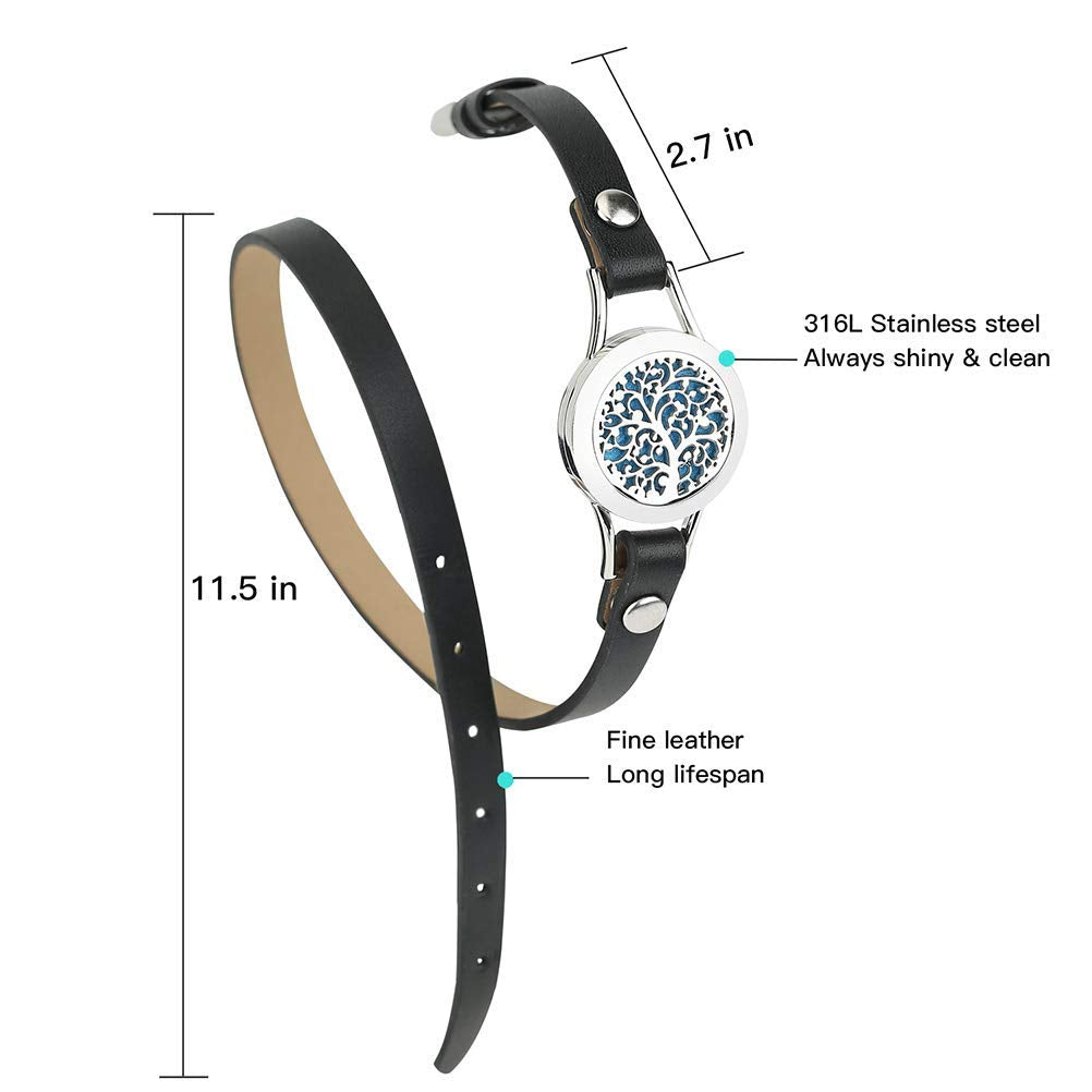 SOMORA pulsera difusor con aceites esenciales para fragancias personalizables.