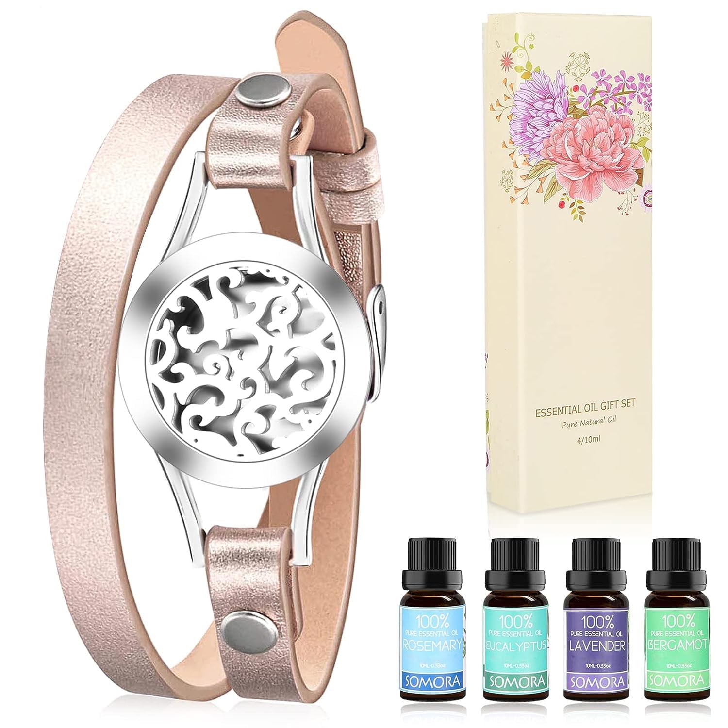 Pulsera difusora SOMORA con aceites para aromaterapia diaria