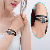 SOMORA pulsera difusor, diseño retro en negro, elegante para uso diario.