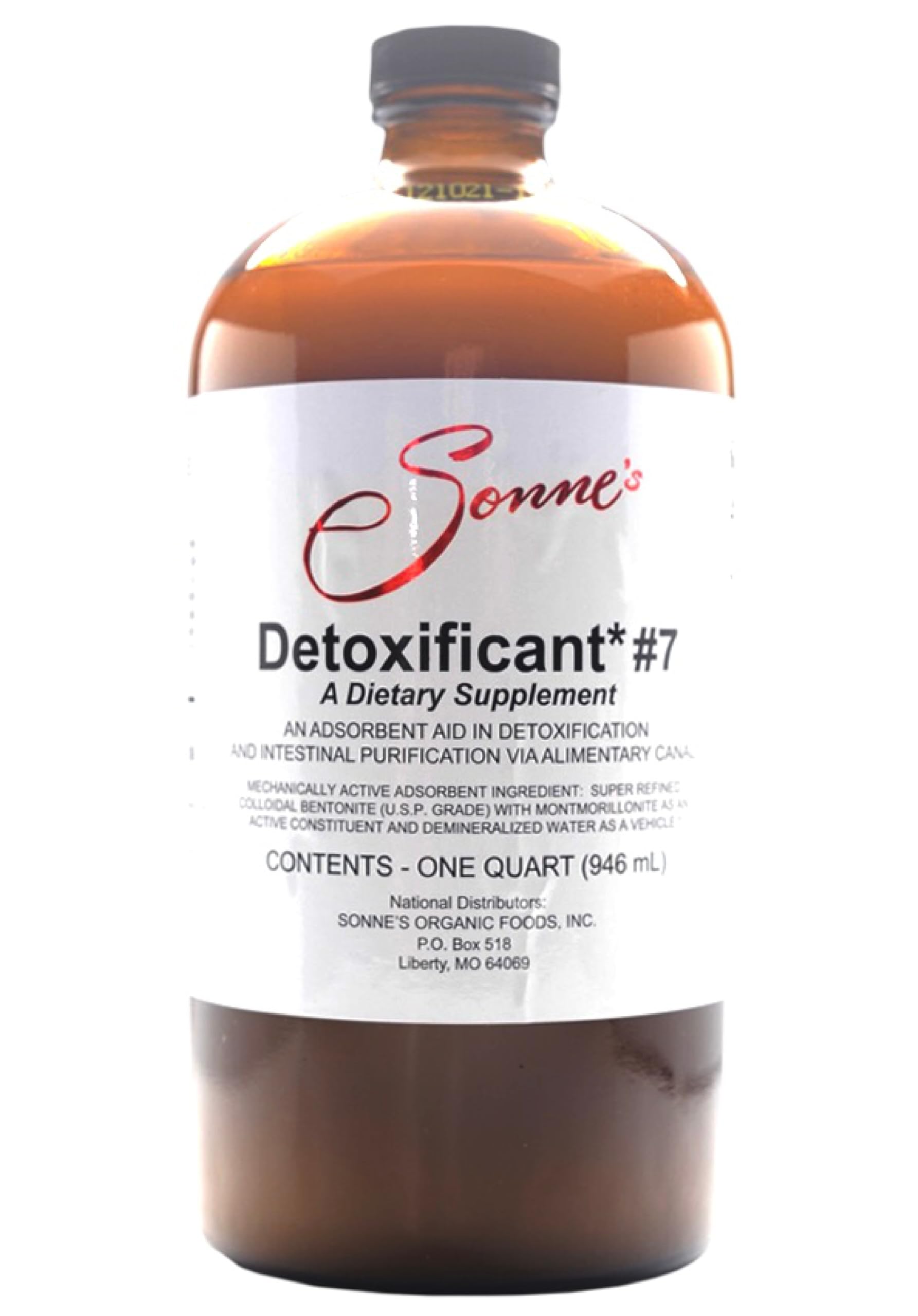 Sonne's Detoxificant #7 en botella de ámbar, preservando calidad y potencia para uso diario