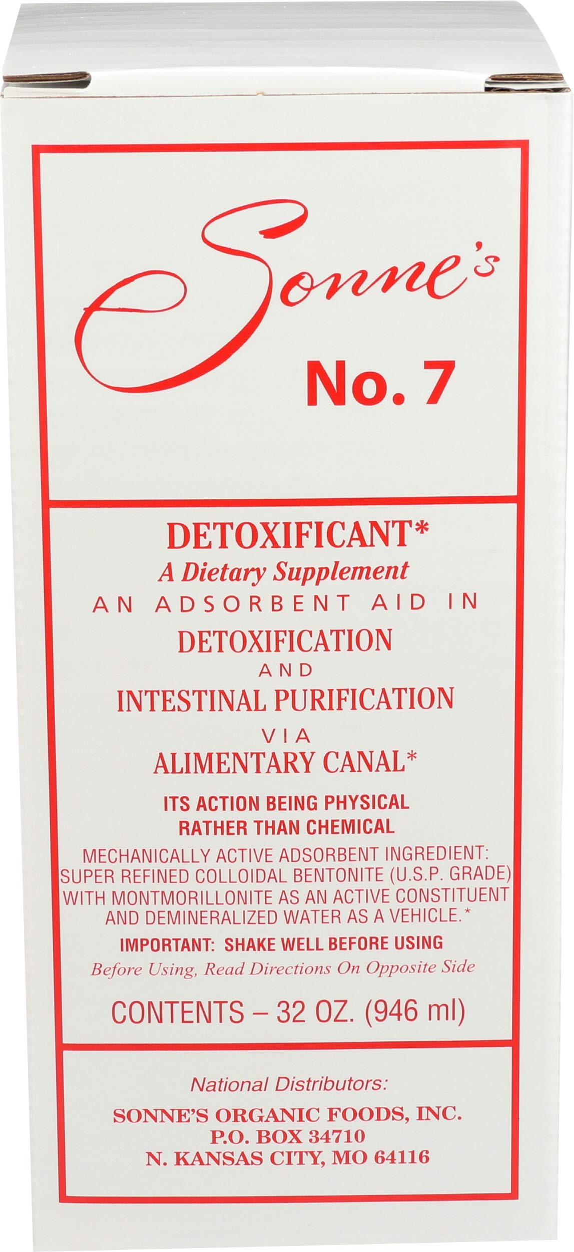 Sonne's No7 Desintoxicación, botella frontal para consumo diario en batidos.