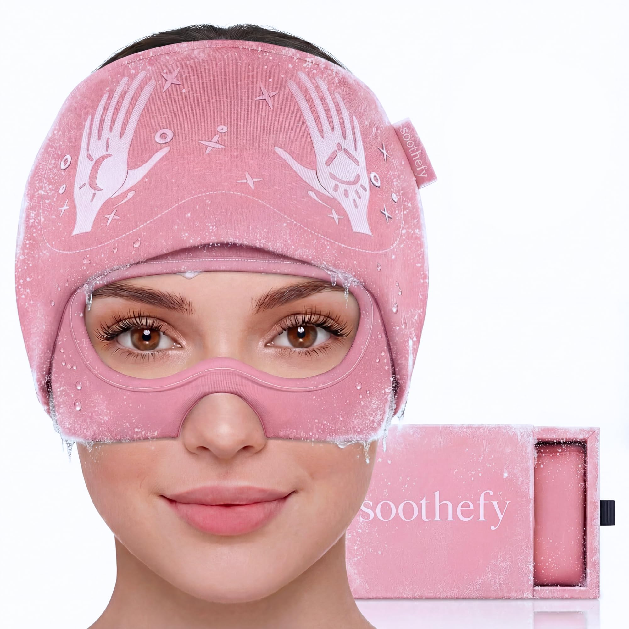 Soothefy gorra alivio migraña: compresión agradable para uso diario.
