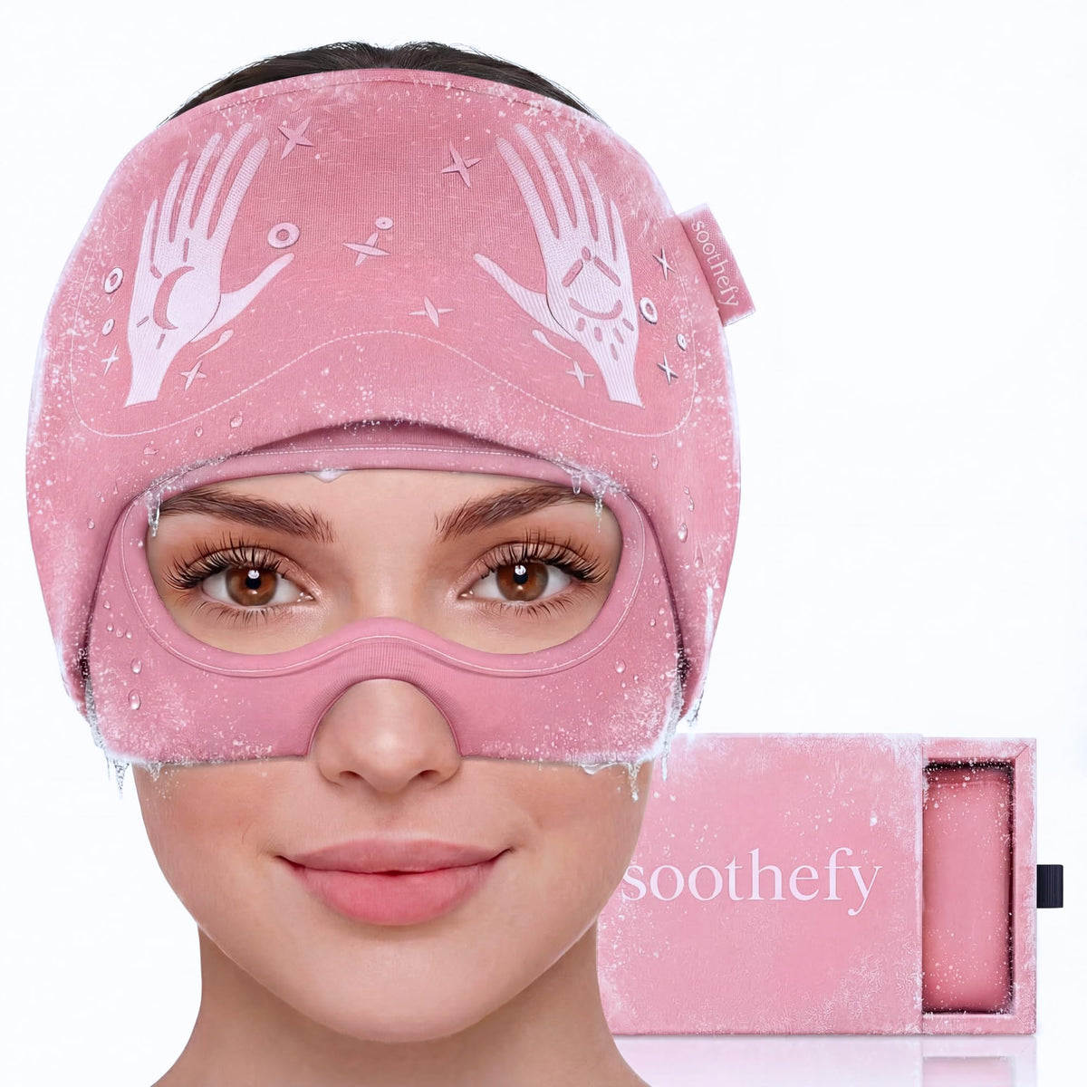Soothefy gorra alivio migraña: compresión agradable para uso diario.
