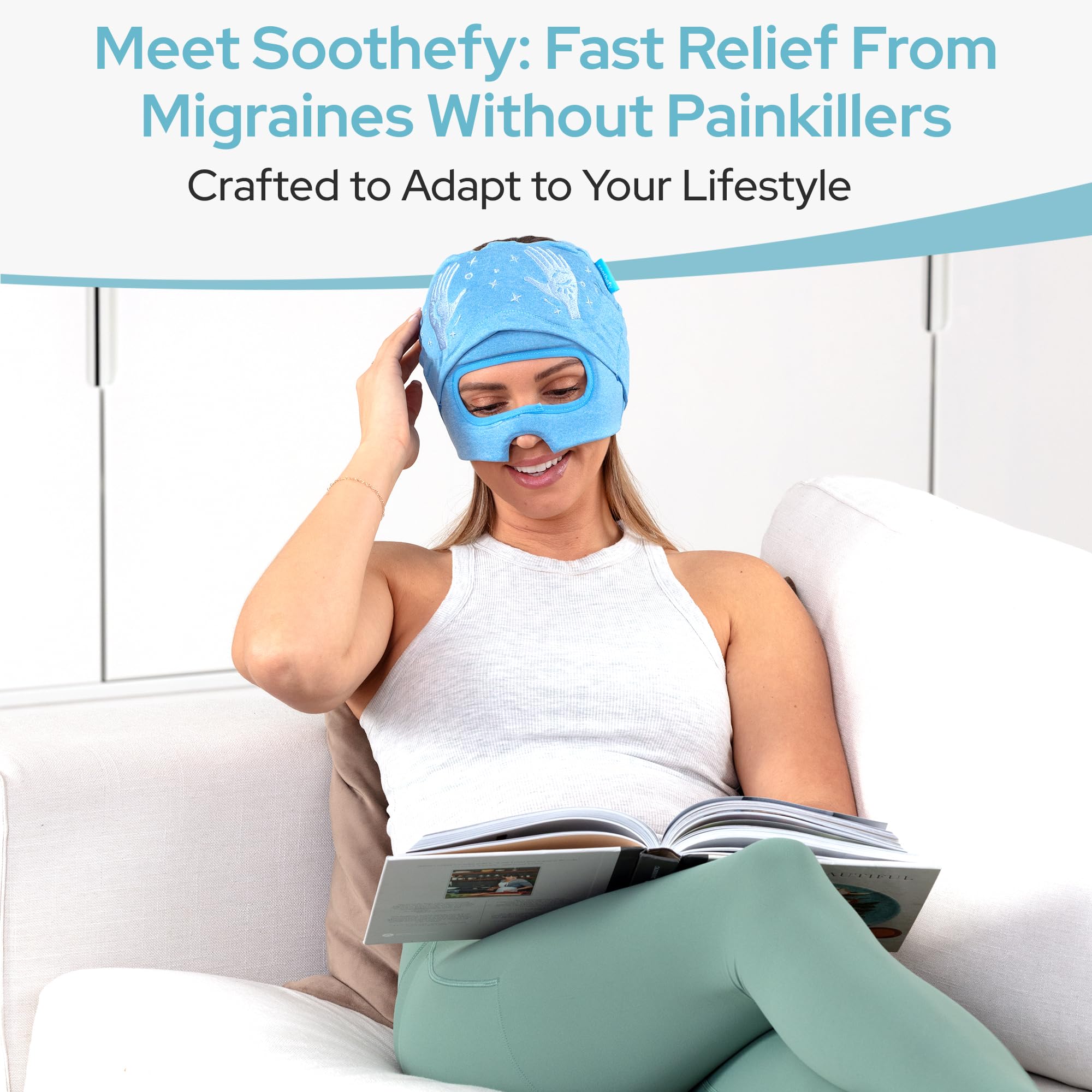 Soothefy Mascara de ojos deslizante bloquea la luz para concentración.
