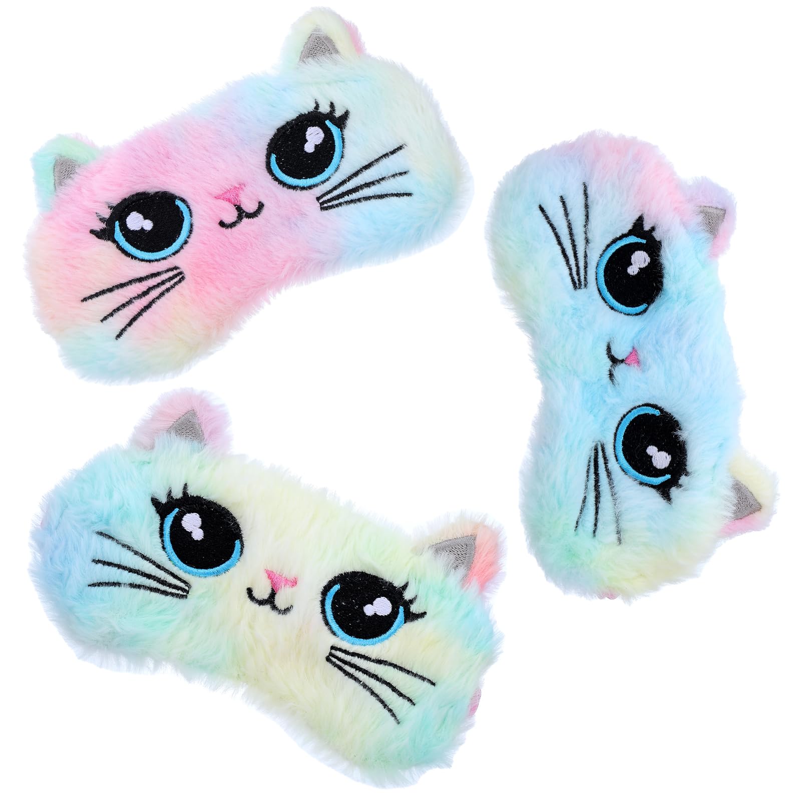 Sorcristy antifaz ojos niños gato peluche, ideal para dormir con comodidad.