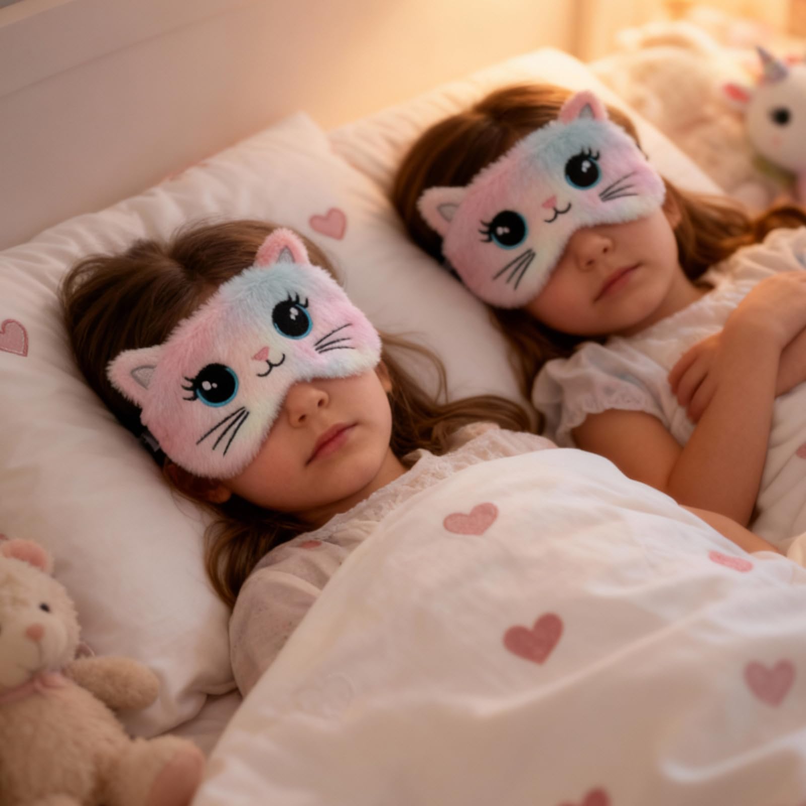 Sorcristy antifaz ojos satén peluche, bloquea la luz para sueño reparador.
