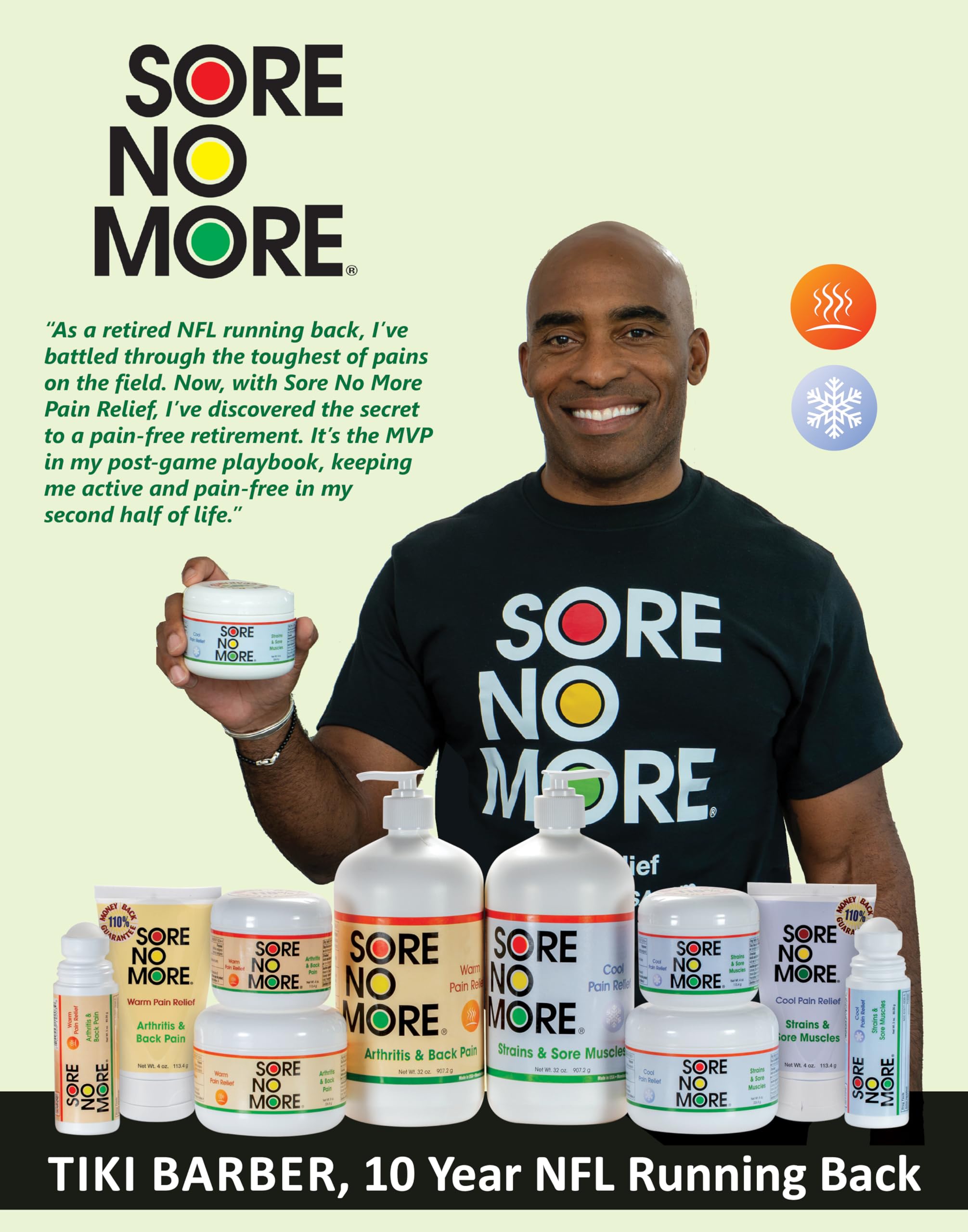 Sore No More crema uso diario, calma molestias matutinas y vespertinas