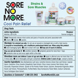 Sore No More fórmula limpia, vegana y sin gluten para uso diario.