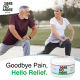 Sore No More gel para recuperación posentrenamiento, enfriamiento controlado.