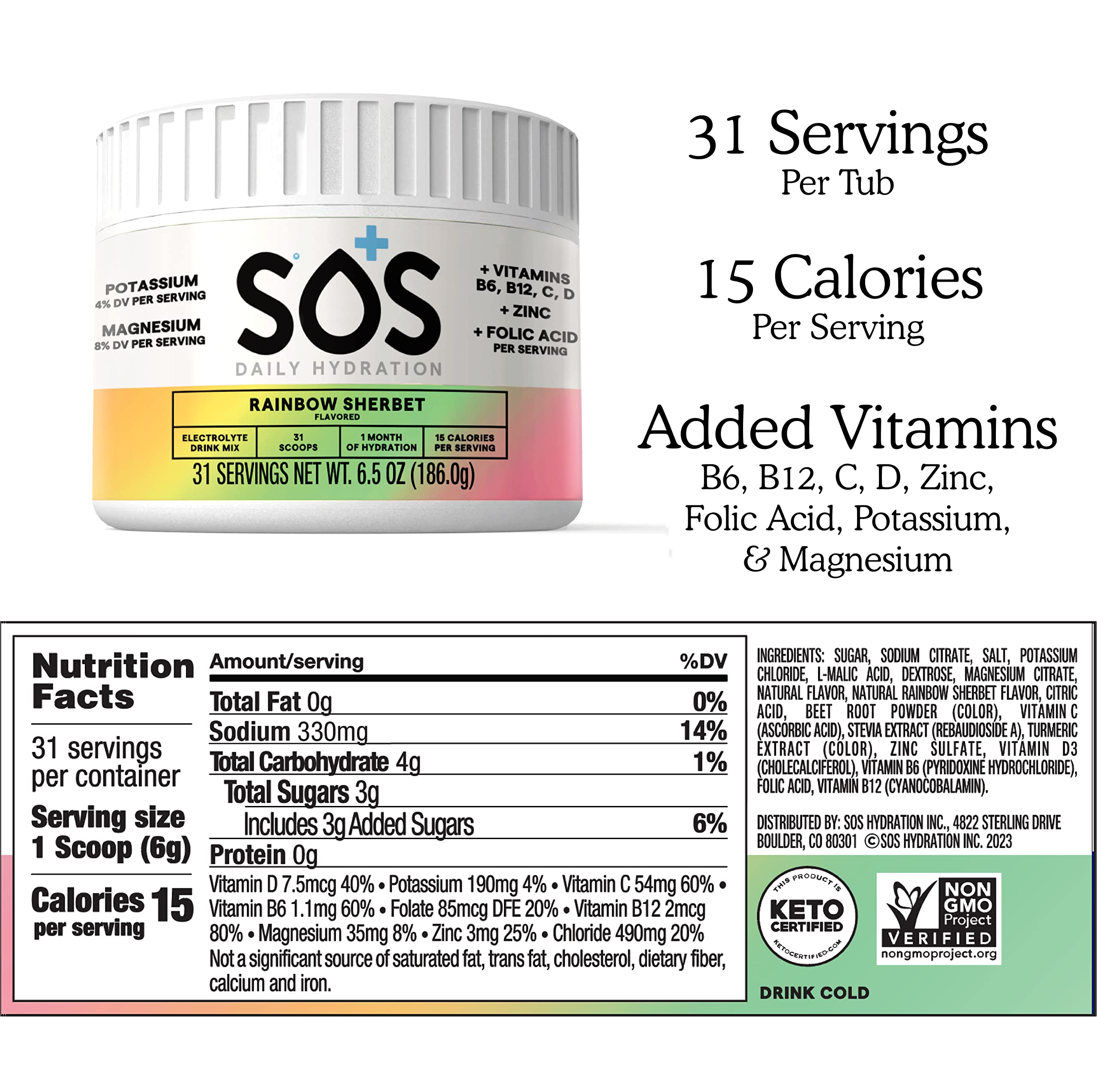 sos producto fabricado en Estados Unidos, con altos estándares de calidad