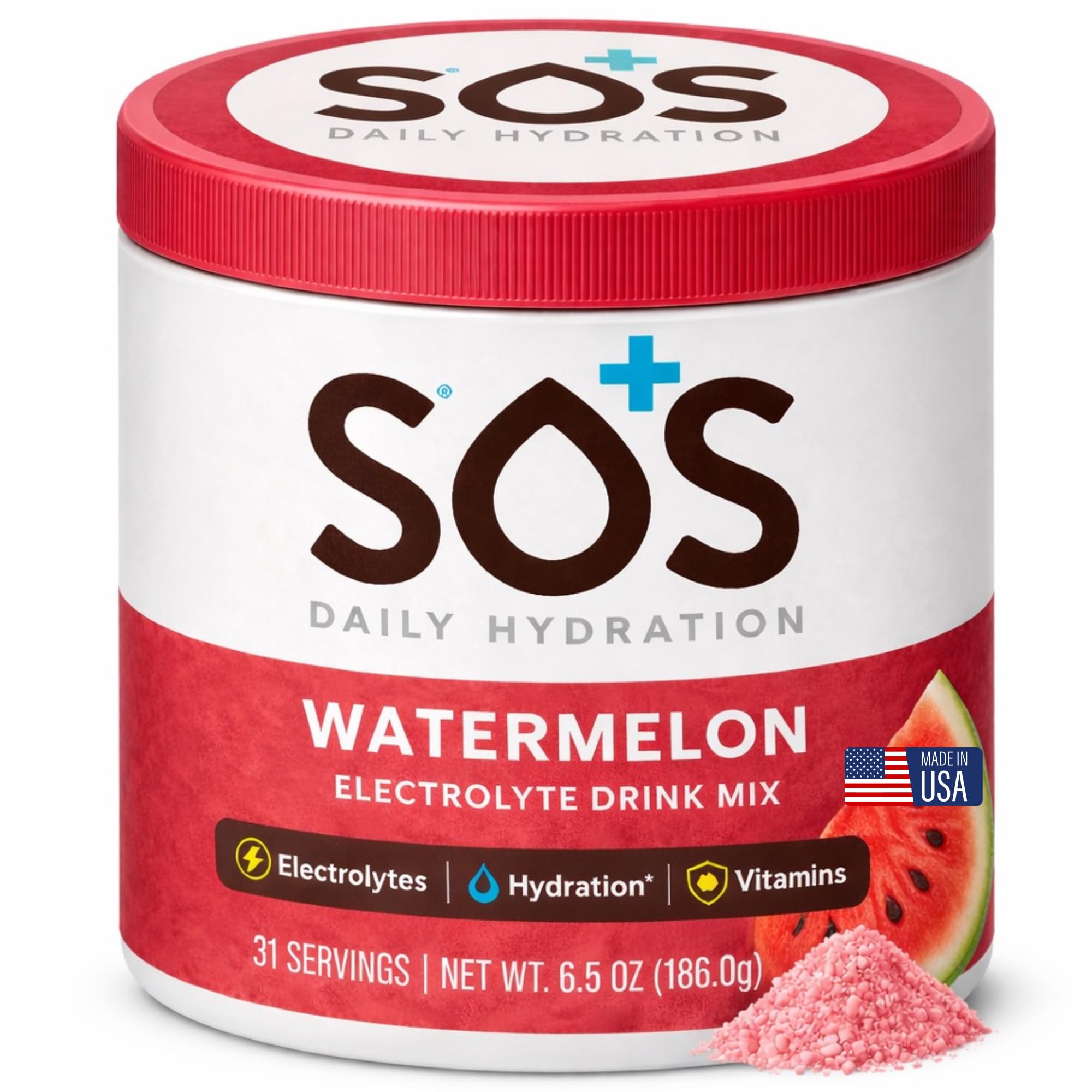 SOS Hidratación polvo electrolitos sabor sandía para mezclar