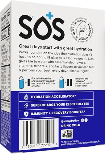 SOS varitas de electrolitos, disolución rápida en agua durante el entrenamiento