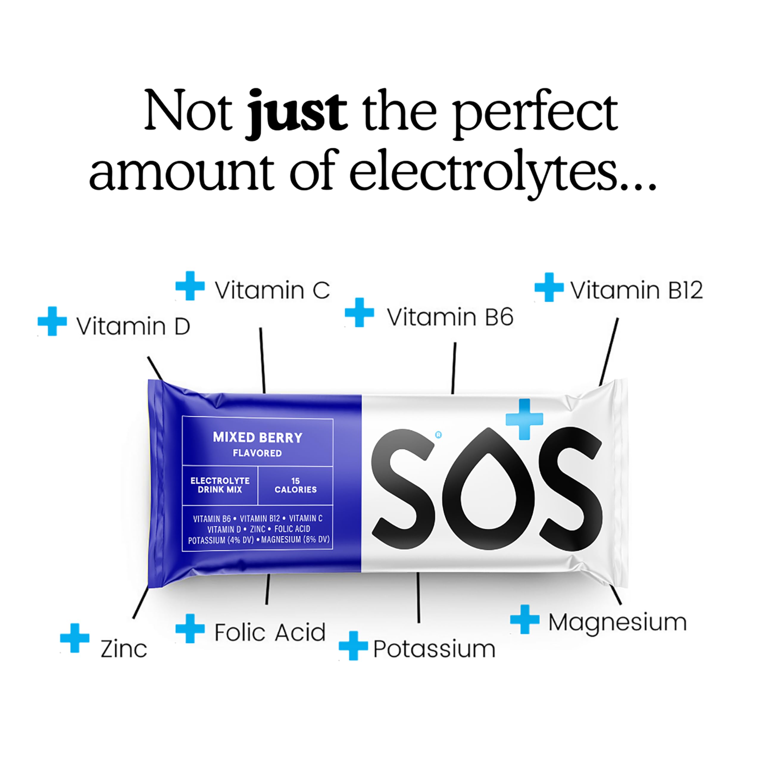 SOS varitas de electrolitos, hecho en Estados Unidos