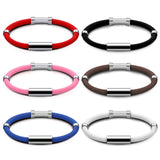 Sosation pulsera anticestatica de silicona y acero, cómoda para uso diario