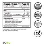 SOTRU ingredientes naturales 100% orgánicos, sin aditivos innecesarios.