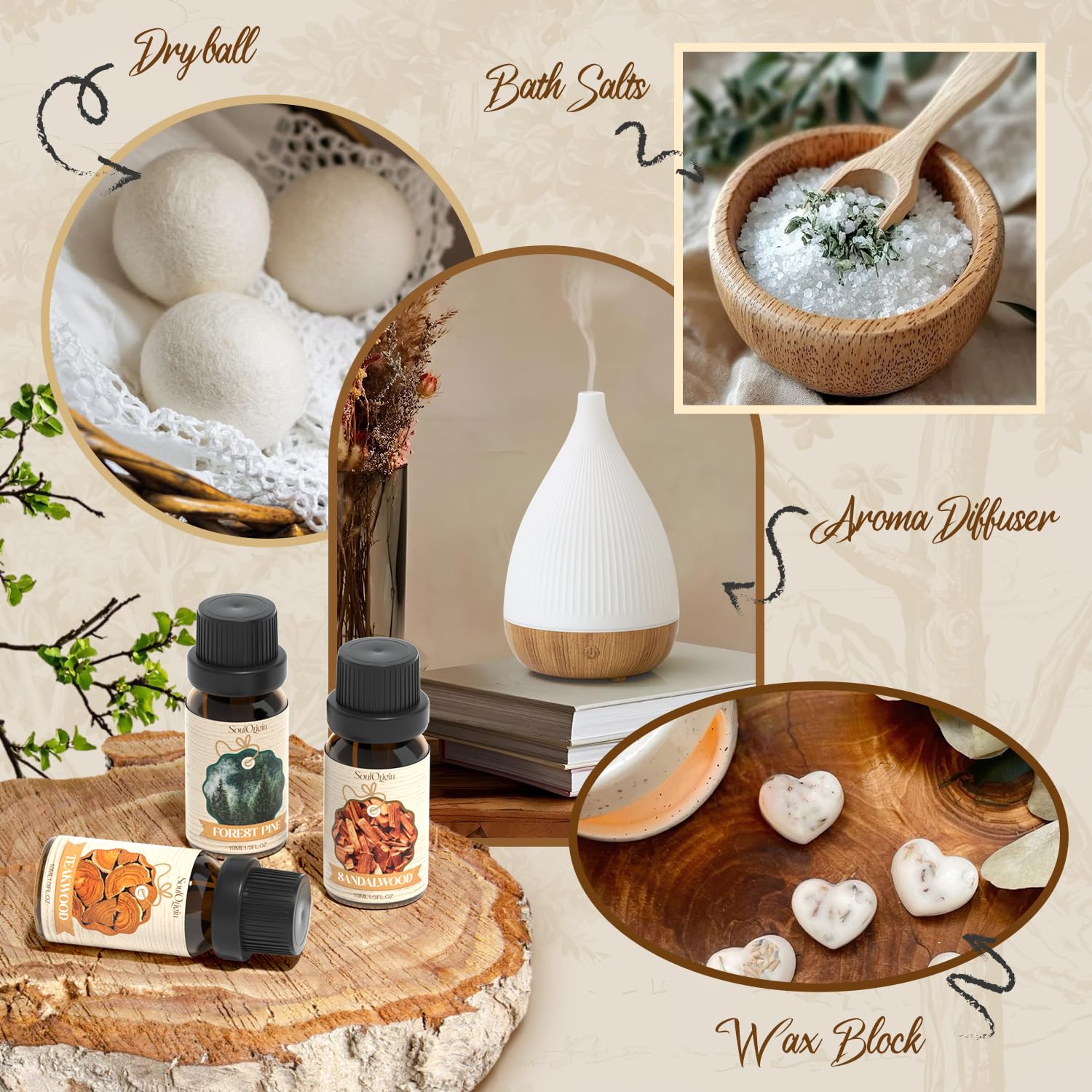 SoulOrigin Pino: toque fresco para difusor y sprays textiles.