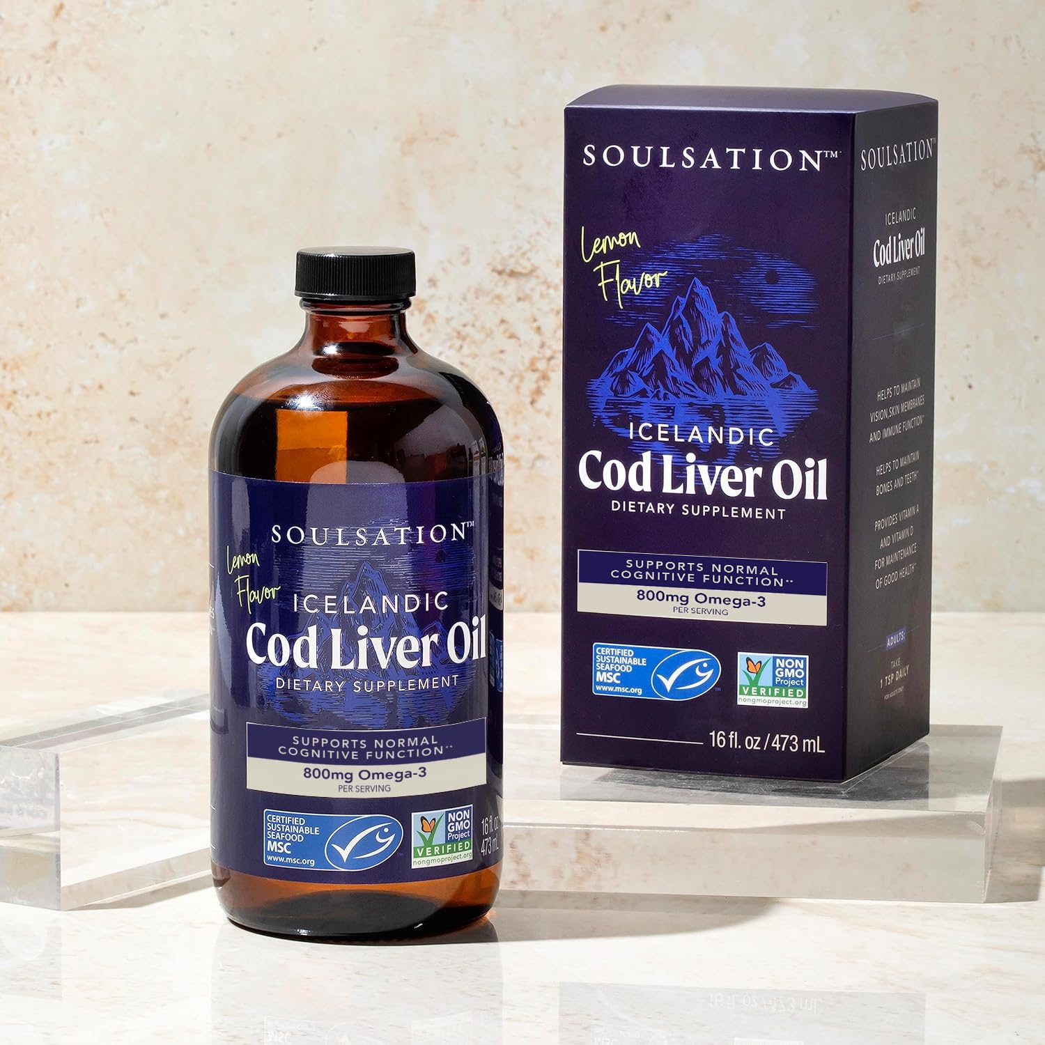SOULSATION etiqueta brillante con sabor a limón, muestra sabor cítrico para usar.