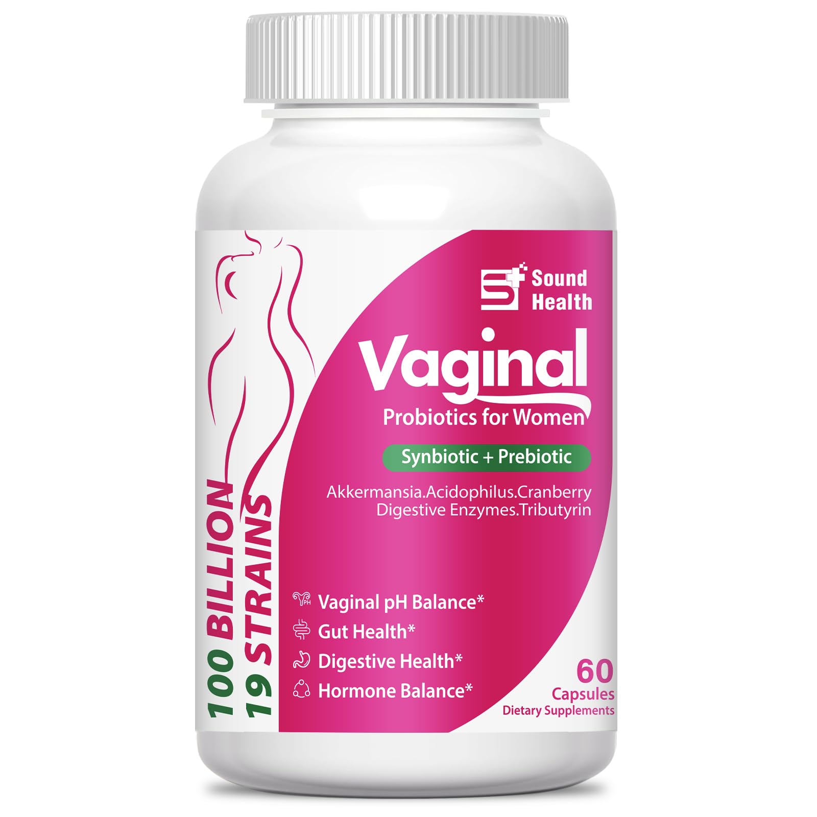 Sound Health Growth probióticos vaginales equilibrio de pH para confort diario