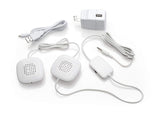 Sound Oasis almohada amplificada con dos altavoces ultra finos para sonido envolvente.