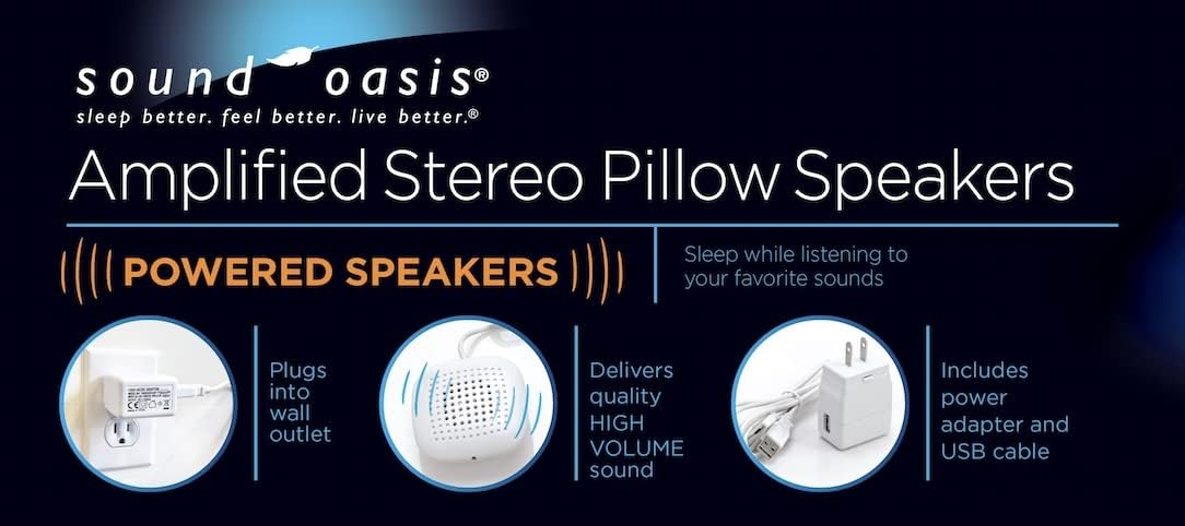 Sound Oasis cable de 73 pulgadas alcanza la fuente de audio con facilidad.