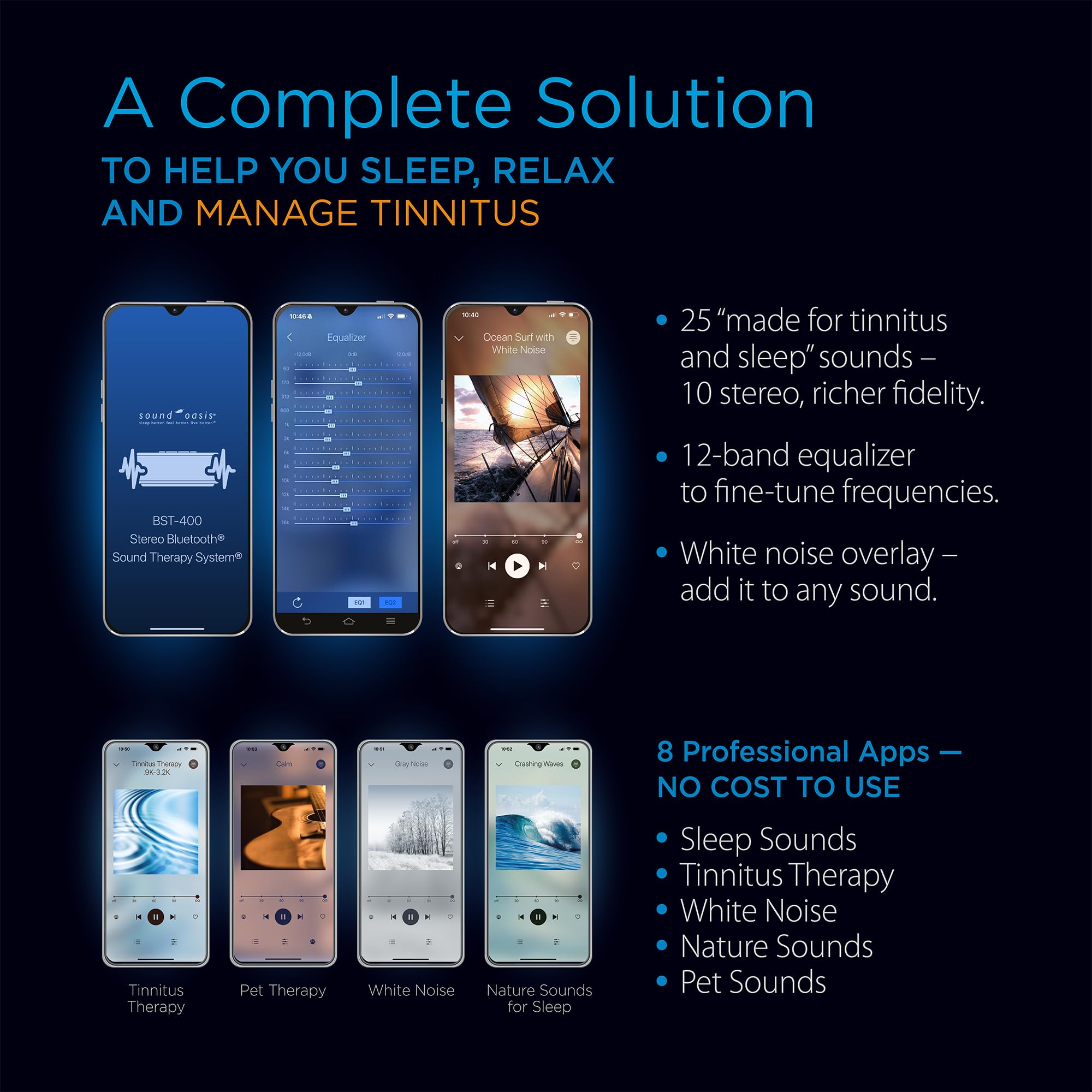 Sound Oasis dimensiones compactas para viaje y escritorio