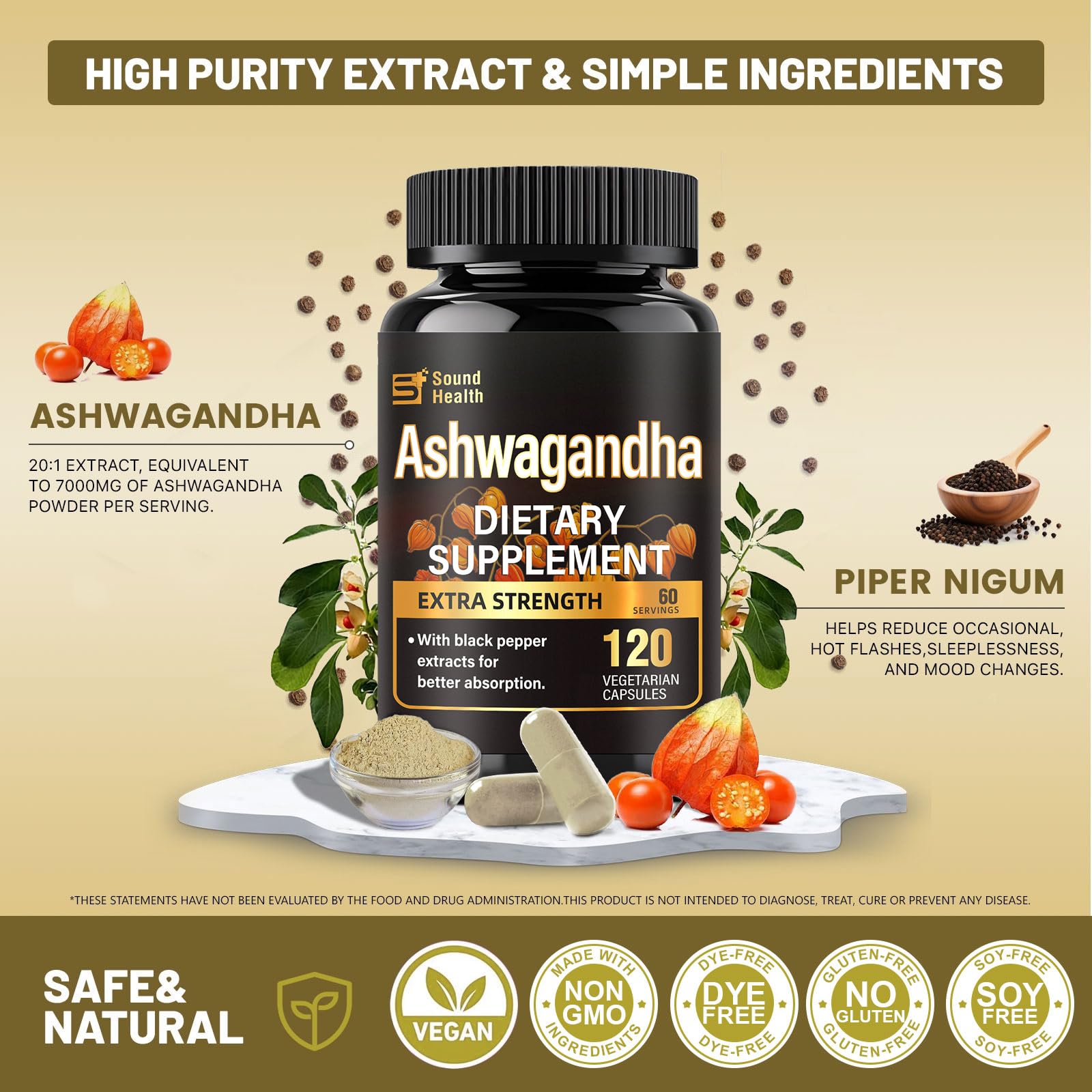 Prueba externa de terceros para SoundHealth Ashwaganda.