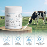 SoundHealth colostro bovino polvo mezclado en agua para tu rutina diaria.