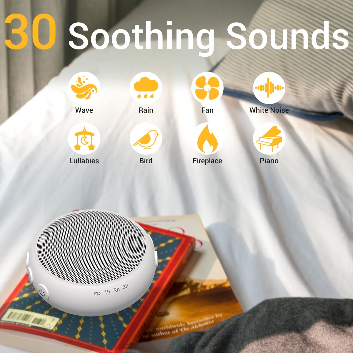 SoundMe Mini con 32 sonidos relajantes para viajes tranquilos
