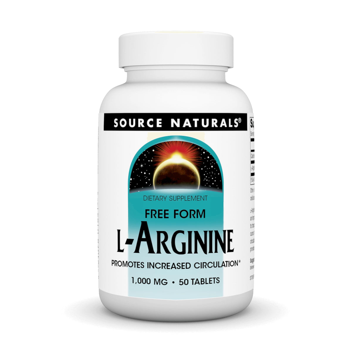 Source Naturals L-Arginina: botella de cápsulas para uso diario que apoya la circulación