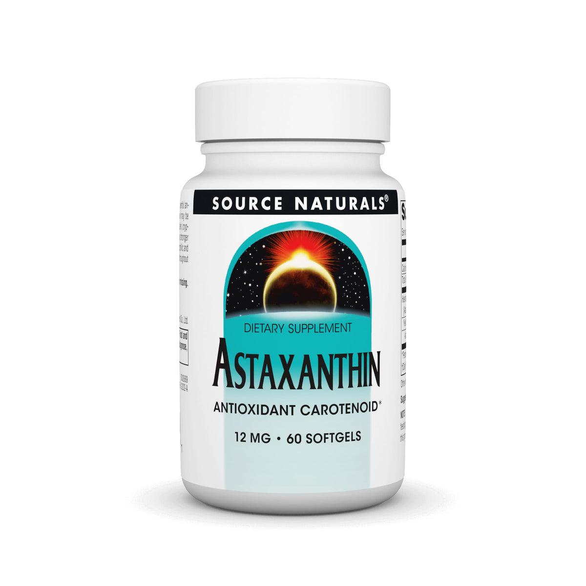 Source Naturals astaxantina: vista de la botella, posible beneficio antioxidante para el día a día.