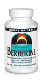 Source Naturals Berberina, frente del envase, posible apoyo a la salud gastrointestinal.