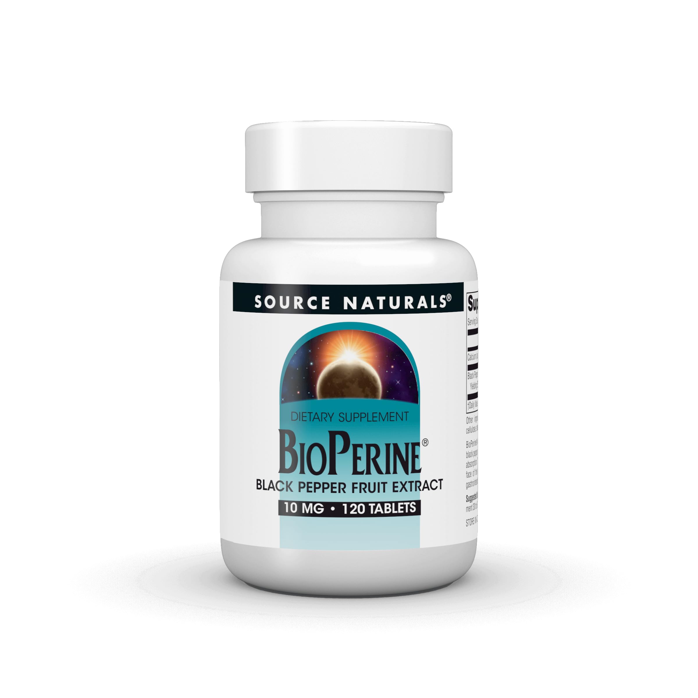 Source Naturals BioPerine: cápsulas en frasco para apoyar la absorción de nutrientes.