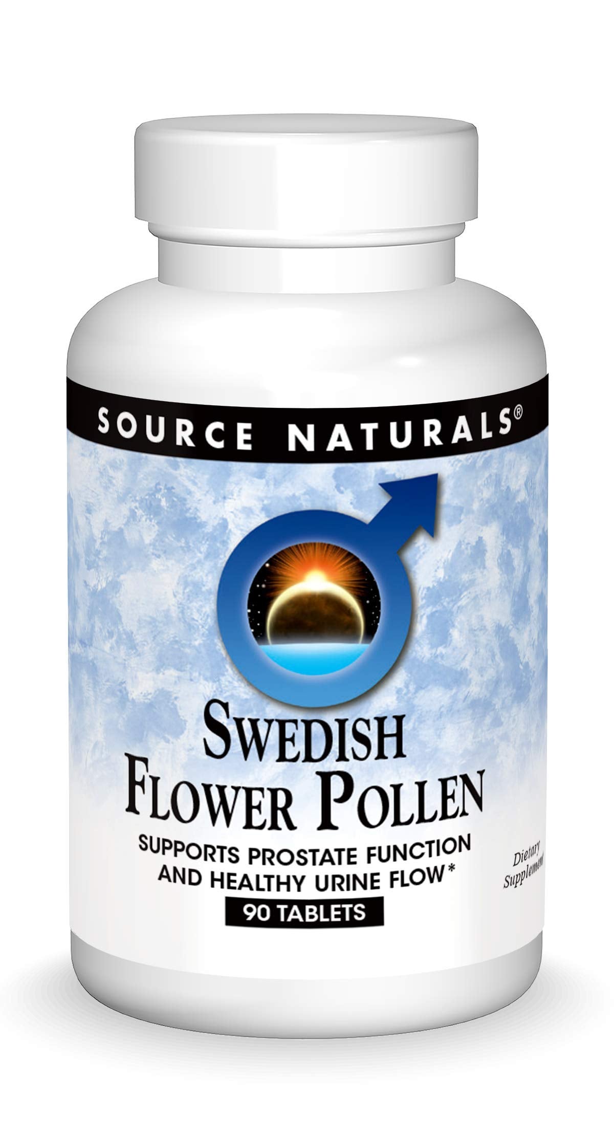 Source Naturals polen en botella para apoyar función prostática y flujo urinario saludables