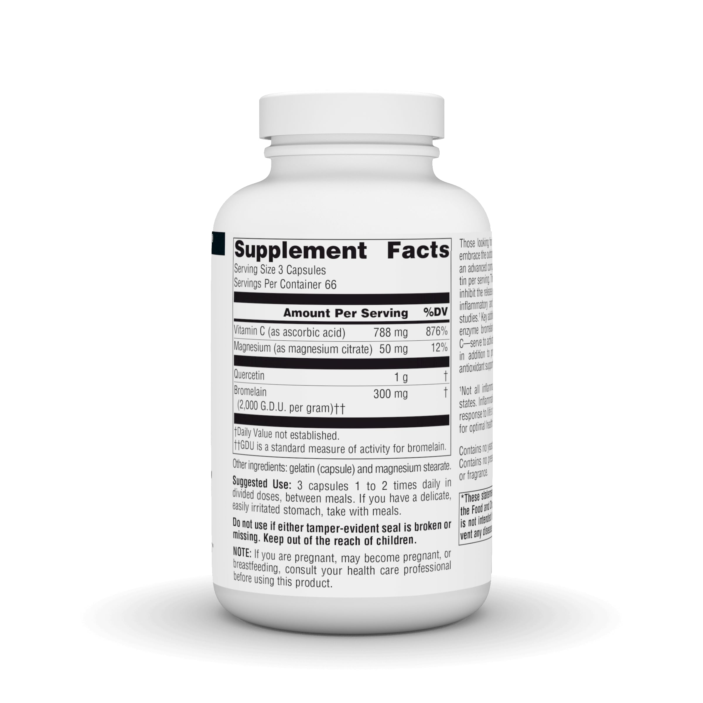 Source Naturals Bromelina-enzima capsulas: potencia la quercetina y apoyo inmunitario.