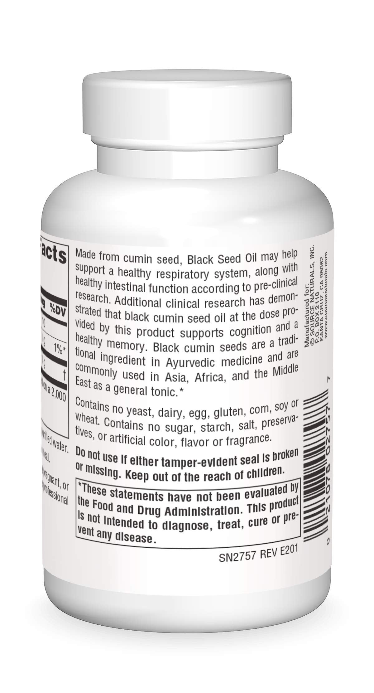 Source Naturals cápsulas blandas de comino negro para consumo diario cómodo.
