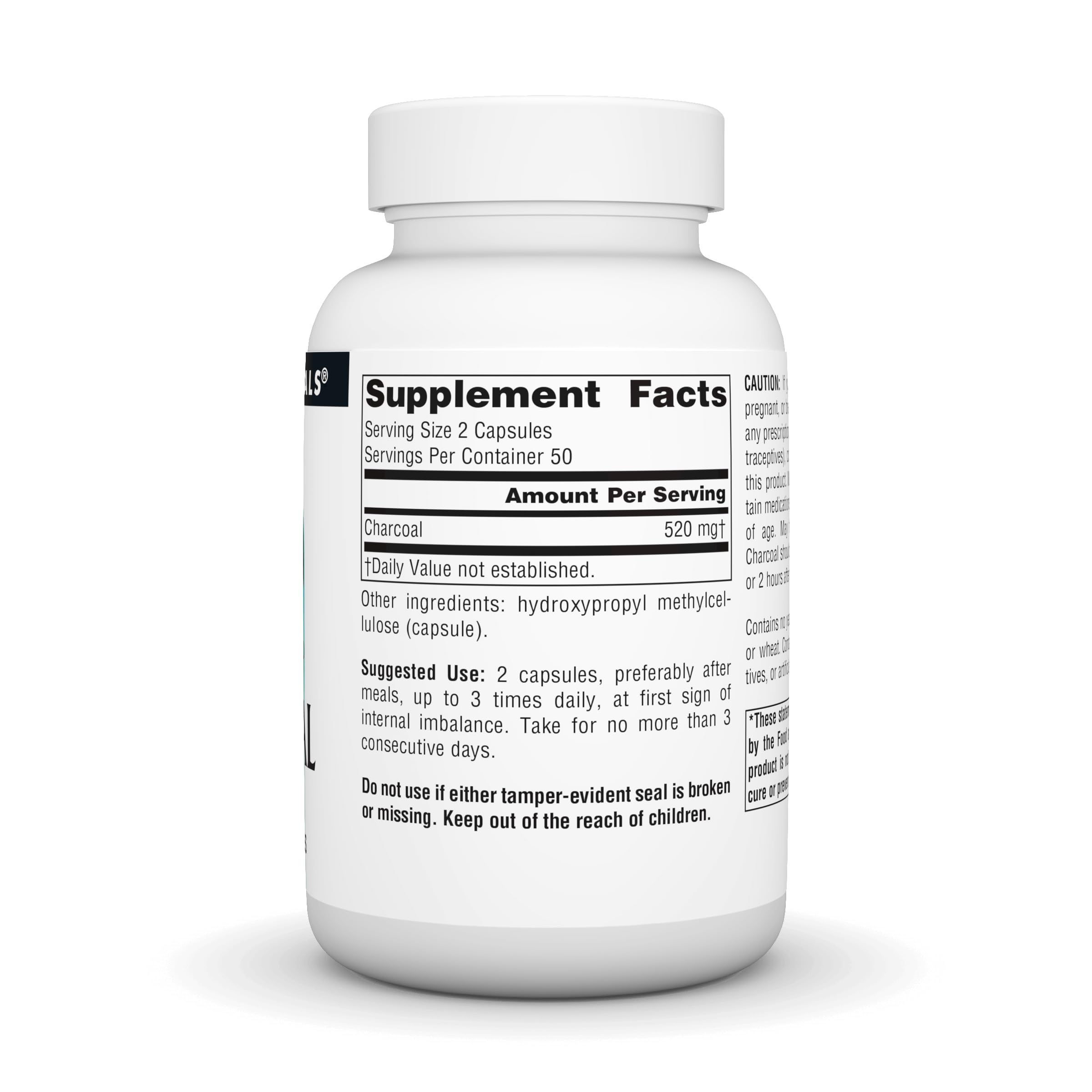 Source Naturals carbón activado, dosis tras comidas para apoyo digestivo potencial.